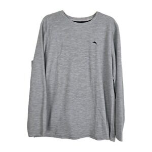 Mens Tommy Bahama Longsleeve Waffle Knit Crewneck Sz L Thermal Long Sleeve Casua